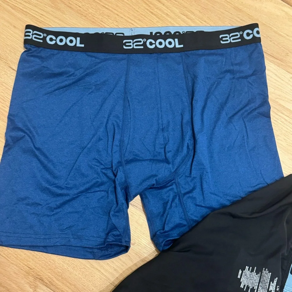 32 DEGREES COOL Mens 4-PACK Quick Dry Performance Boxer Brief size L